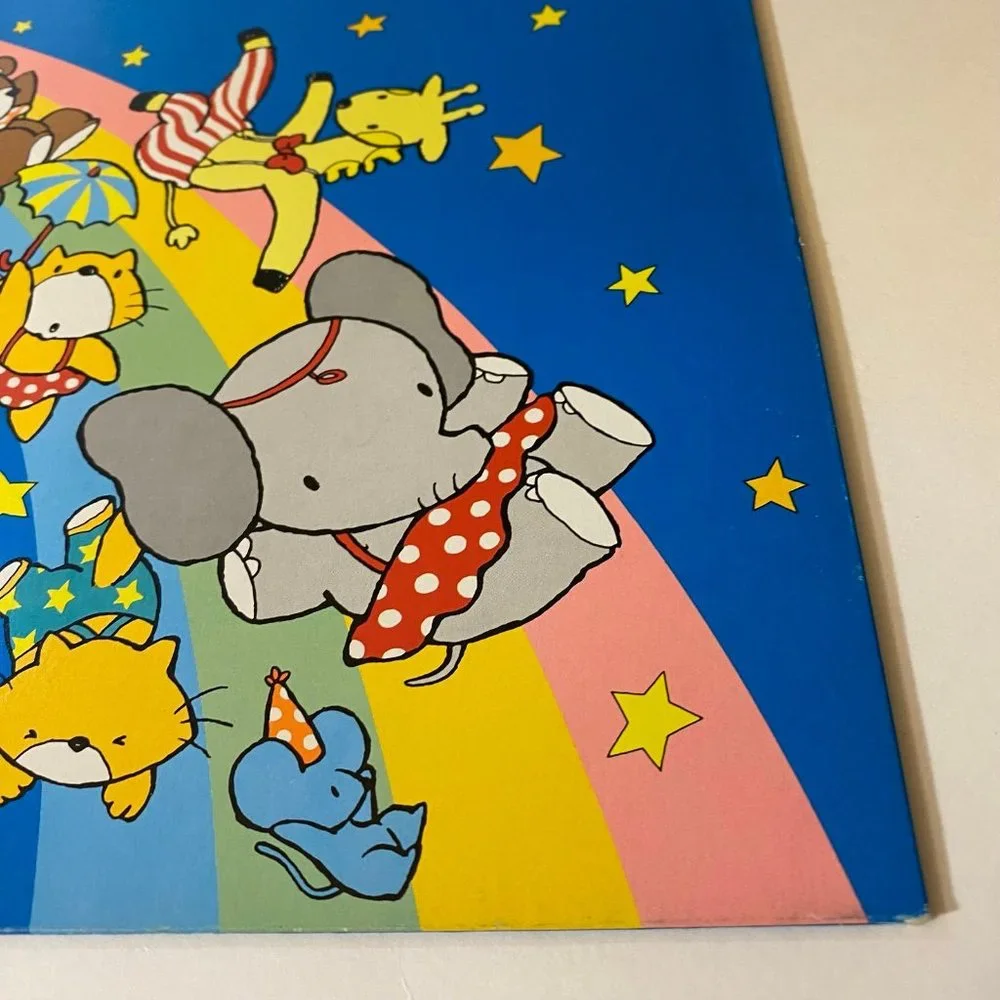 Vintage Sanrio Folder 1983 Rainbow Circus Pocket Portfolio